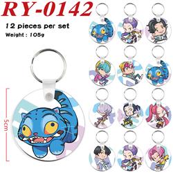 Kpop demon hunters anime keychain 12 pcs a set