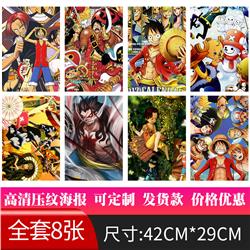 Kpop demon hunters anime poster price for a set of 8 pcs