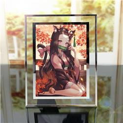 Demon slayer kimets anime crystal photo frame