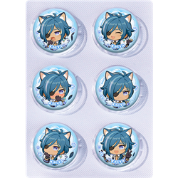 Genshin Impact anime pin 6pcs a set 25mm