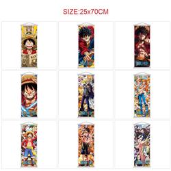 One Piece anime wallscroll 25*70cm price for 5 pcs