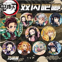 Demon slayer kimets anime pin 75mm