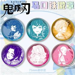 Demon slayer kimets anime pin 75mm