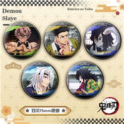 Demon slayer kimets anime pin 75mm