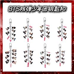 BTS anime keychain