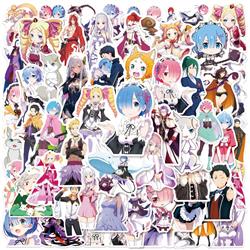 Re Zero Kara Hajimeru Isekai Seikatsu anime waterproof stickers 50pcs a set