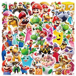 Super Mario anime waterproof stickers 50pcs a set