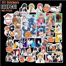 chainsaw man anime stickers 40pcs a set 2 pcs