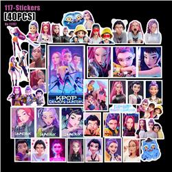 Kpop demon hunters anime stickers 40pcs a set 2 pcs