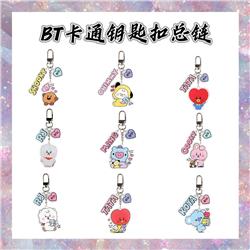 BTS anime keychain