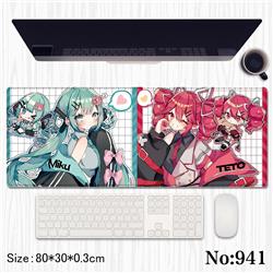Hatsune Miku anime mouse pad 80*30*0.3cm